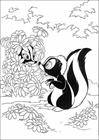 Animal badgers coloring page