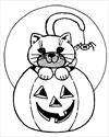 Halloween cat 2 coloring page