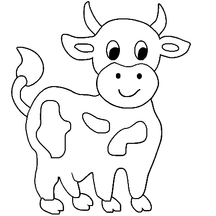  Coloring Pages on Cow 3 Coloring Page