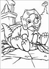 Dinosaur baby coloring page