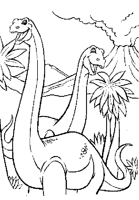 Dinosaur eat coloring page