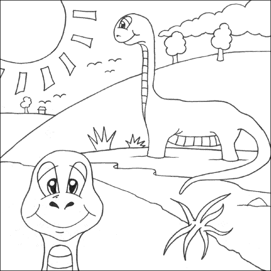 dinosaur kid coloring page