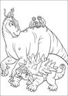 Dinosaur transport coloring page