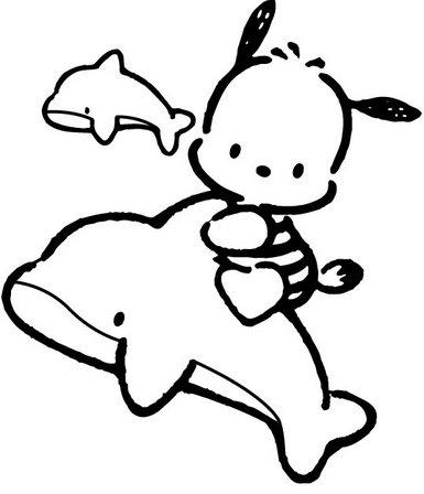 Dolphin Coloring Pages on Dog And Dolphin Coloring Page