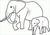 Elephants 2 coloring page