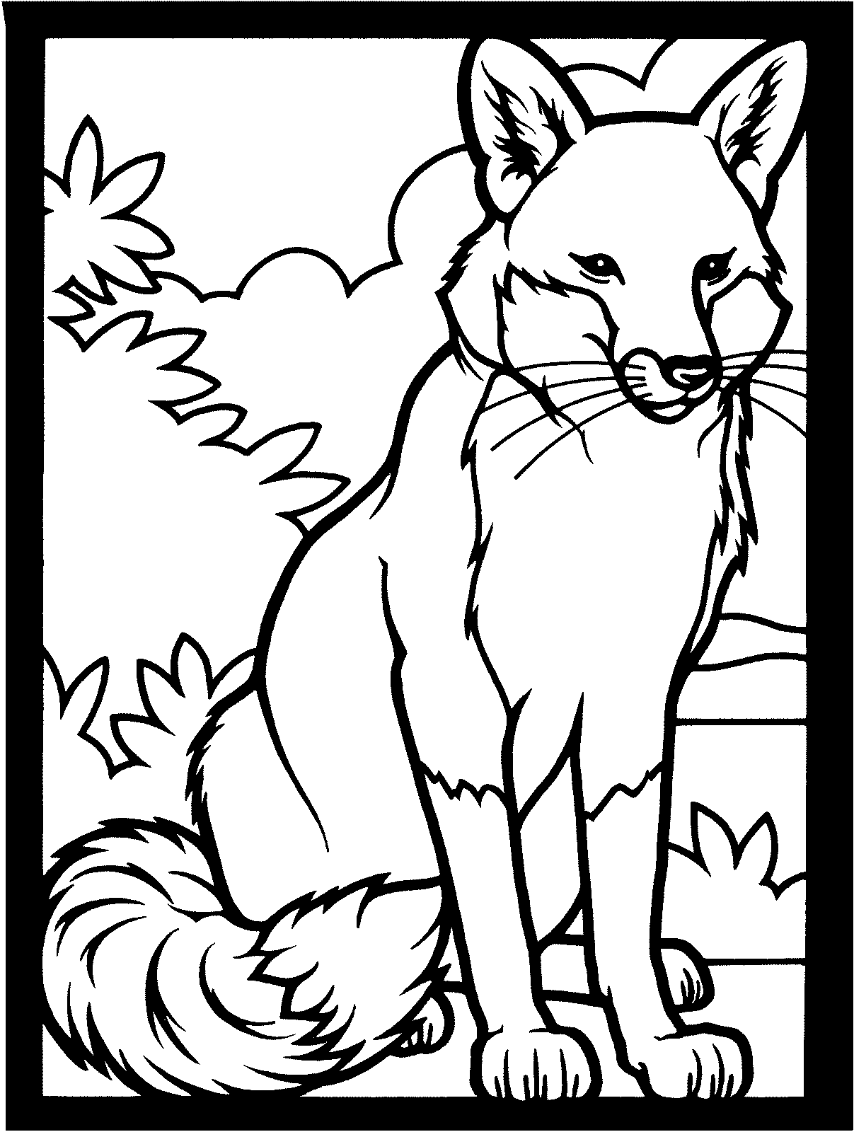 Fox 3 coloring page