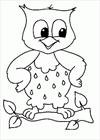 Simple owl coloring page