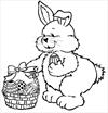Easter rabbit coloring page