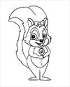 Squirrel girl coloring page