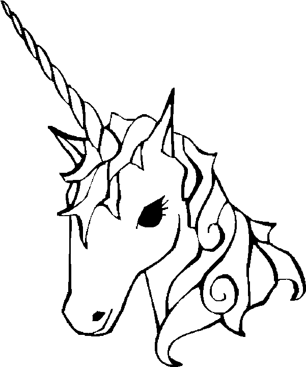 Unicorn coloring page