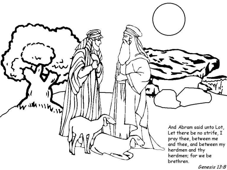abraham and lot coloring pages - photo #3