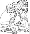 Adam and Eve with the apple coloring page