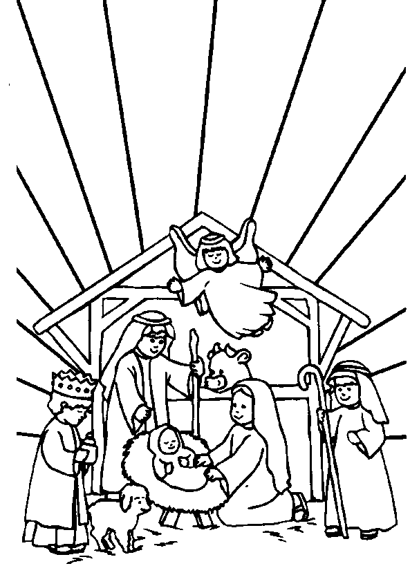 Birth Of Jesus Coloring Page