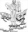 Moses and the Ten Commandments coloring page