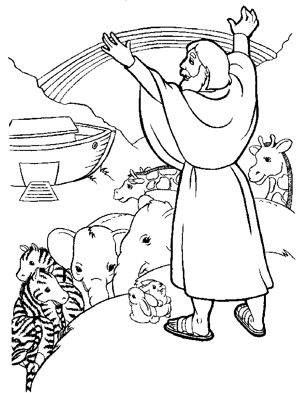 Bible Noah Coloring Page