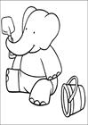 Babar at beach coloring page