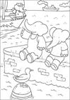 Babar at the sea coloring page