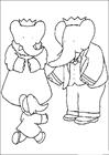 Babar family coloring page