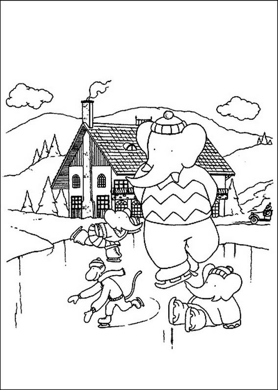 Barbie Ice Skating Coloring Pages