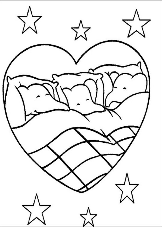 Babar kids sleeping coloring page