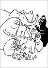 Barbapapa helping coloring page