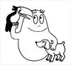 Barbapapa with animals coloring page