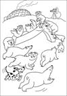 Barbapapa with polarbears coloring page