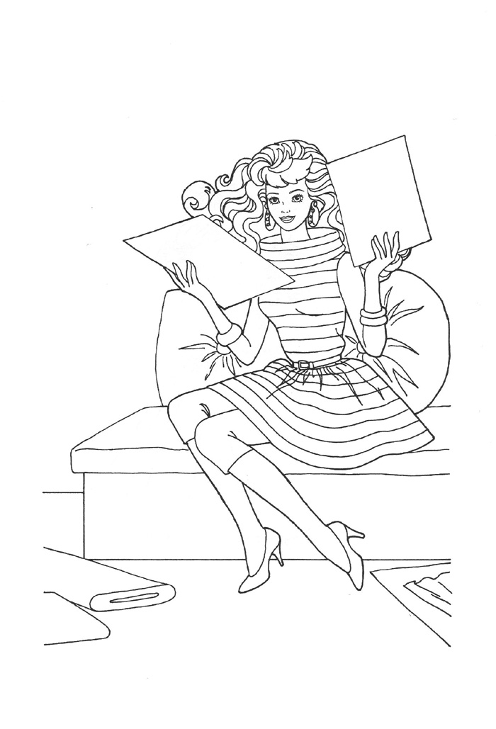 Barbie coloring page