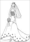 Barbie in dress 2 coloring page