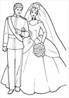 Barbie wedding coloring page