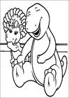 Barney laugh coloring page