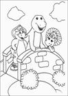 Barney with friends coloring page