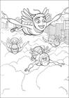 Bee Movie flying coloring page