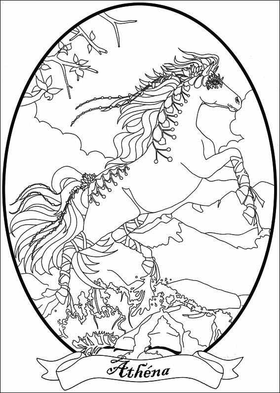 Bella Sara Athena coloring page