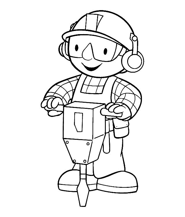 Bob the builder working coloring page