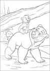 Brother Bear and little bear coloring page