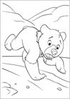 Brother Bear running coloring page