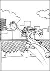 Bugs Bunny playing basketball coloring page