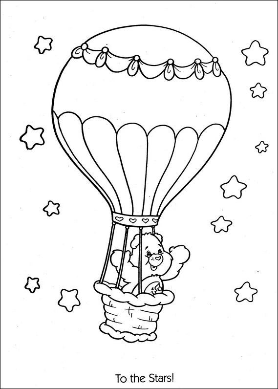 Care Bears ballon coloring page