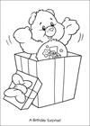 Care Bears birthday surprise coloring page