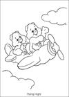 Care Bears flying high coloring page