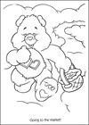 Care Bears going to the market coloring page