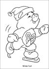 Care Bears ice skating coloring page