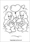 Care Bears in love coloring page
