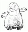 Happy Feet dancing coloring page