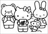 Hello Kitty and friends 2 coloring page