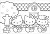 Hello Kitty and friends 3 coloring page