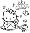 Hello Kitty music coloring page