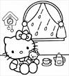 Hello Kitty tea party 2 coloring page