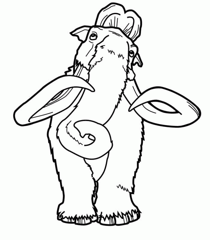 Manfred  mammoth coloring page